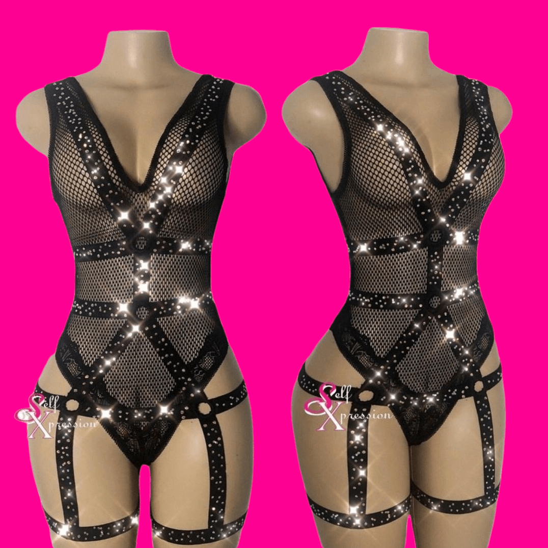 Rhinestone Bra and Panty Set, Rhinestone Bralette, Thong, Body Chain, Sexy  Lingerie, Exotic Dancewear, Harness Woman, Lingerie Harness -  Canada